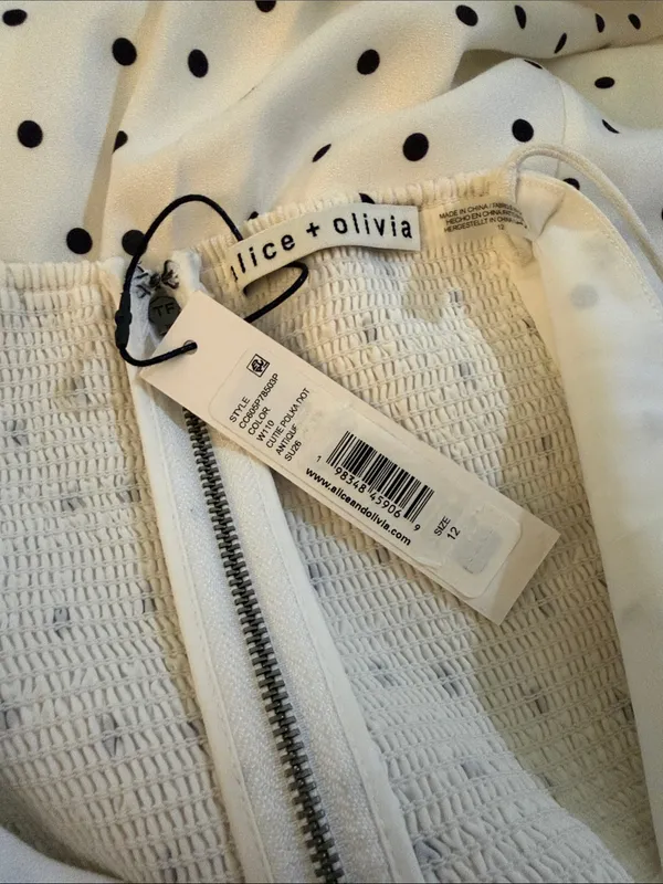 Alice + Olivia Glinda Polka Dot Mini Dress NWT Size 12 - Image 9