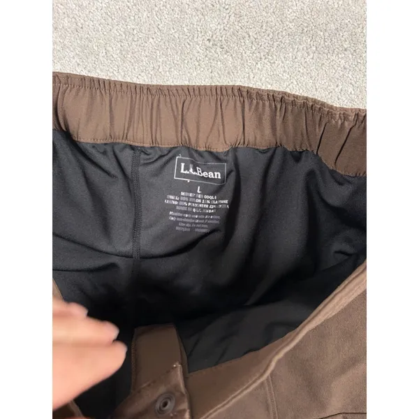 L.L.‎ Bean Misses L Nylon Brown Lined Padded Outdoor Shorts Regular ODQL4 - Image 3