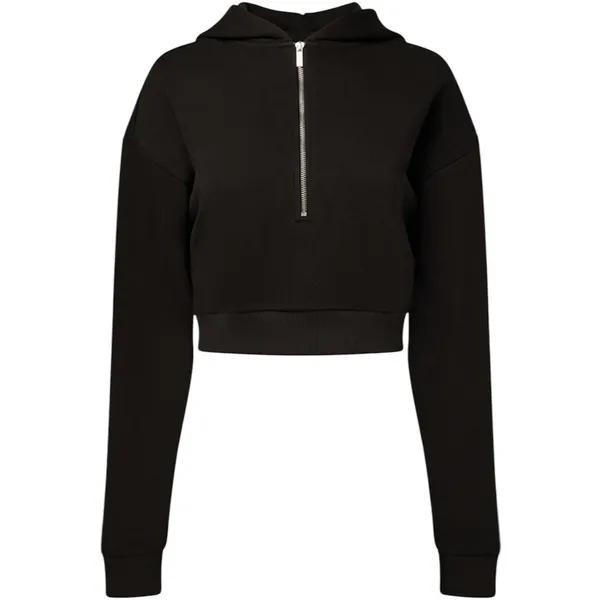 WeWoreWhat Black‎ Cropped Zippered Sweatshirt - Image 4