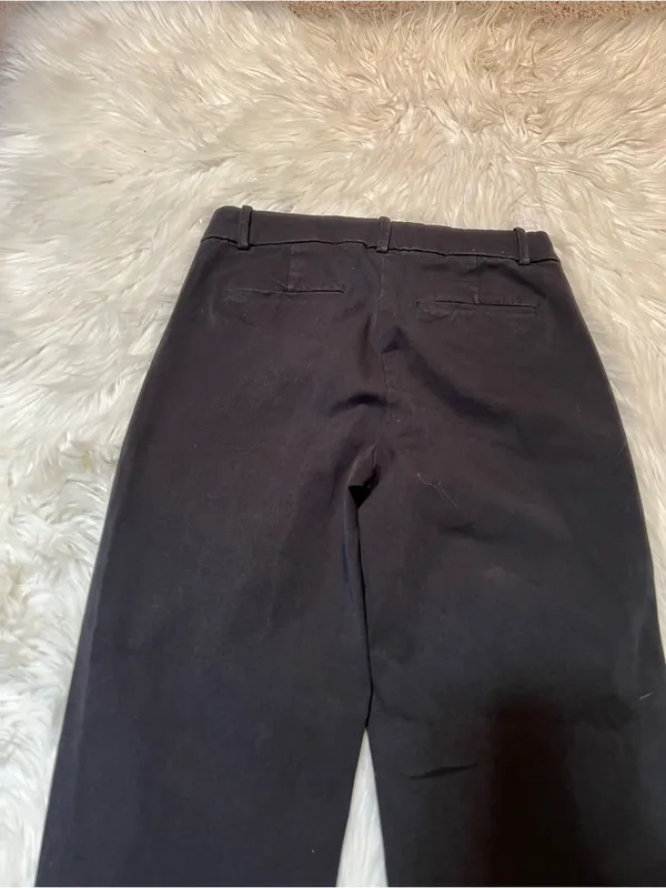 J. Crew Factory Women's Sz 2 Kallie Straight-Leg Pant Black Stretch Cotton BO899 - Image 7