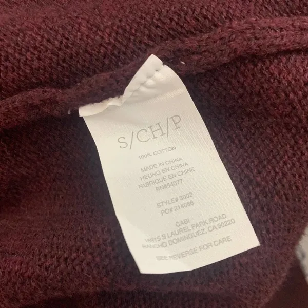 CAbi Port Wine‎ Fringe Wrap Cardigan Sweater - Image 13