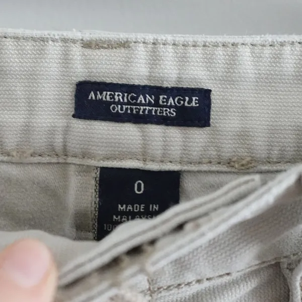 Vintage Y2K American Eagle Khaki Low Rise Lace Up Cargo Mini Skirt Size 0 - Image 4
