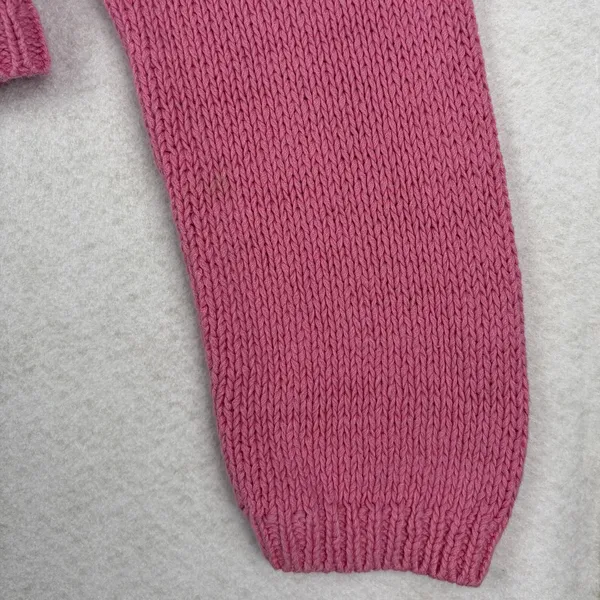 VTG Pierre Cardin Knit Cardigan Women's XL Pink Crop Linen Coquette Preppy Y2K - Image 11