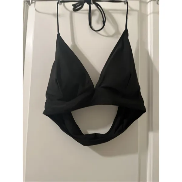 Women's Size 1XL Black Swim Top Tie Back Spaghetti Straps - Image 5