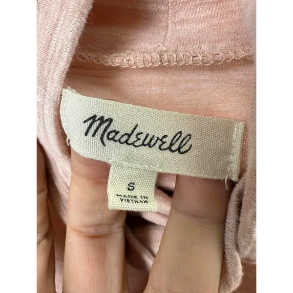 Madewell Light Pink Boxy Lightweight Cotton Turtleneck Tee - Size - Small - Image 4