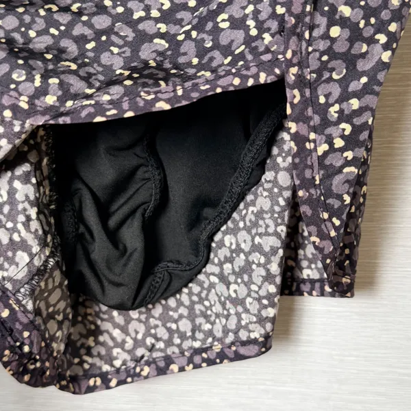Free People FP Movement The Way Home Leopard Print Smocked Shorts Black Small - Image 4