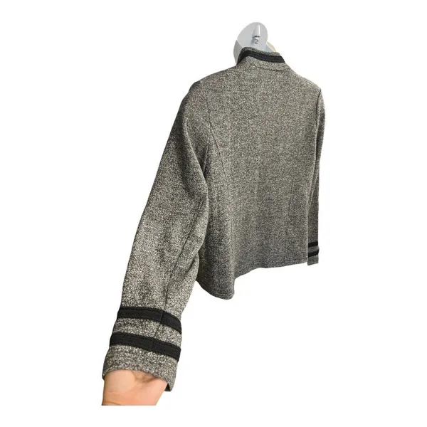 Tommy Hilfiger Grey Napoleon Military Jacket Women Size XL Open Blazer - Image 8