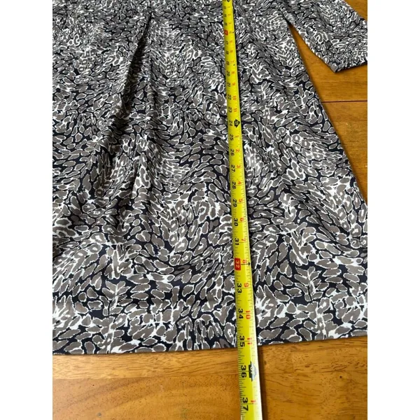 Tyler Boe Kim Faux Suede Dress Multi Animal Print‎ Midi Pockets Casual, Size S - Image 9