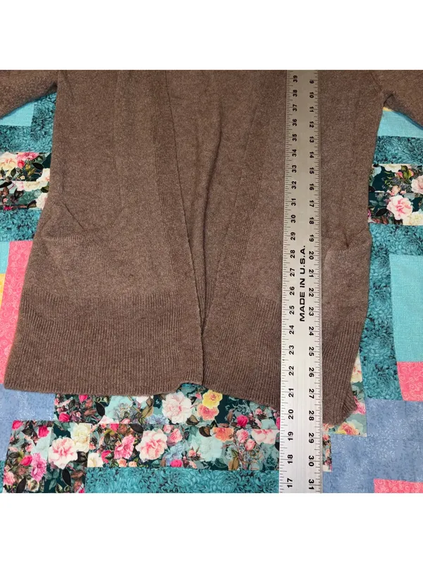Madewell $110 Wool Alpaca Blend Woman’s XS Brown Open Front Cardigan Sweater - Image 9