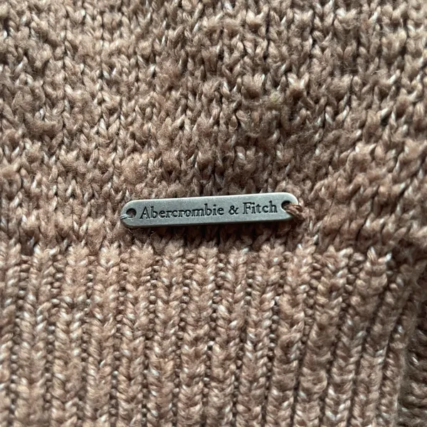 Abercrombie & Fitch Button Front V-Neck Cardigan Sweater Light Brown Size Small - Image 10