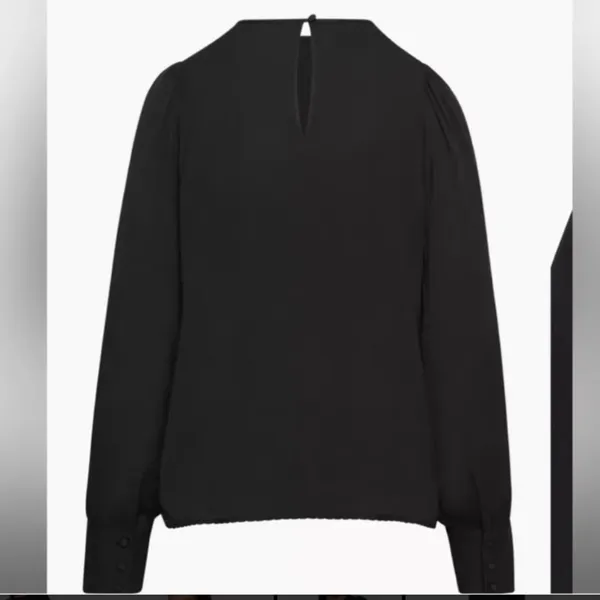 Aritzia Wilfred Clarissa Puff Sleeve Long Sleeve Blouse Black size 2XS XXS $98 - Image 5
