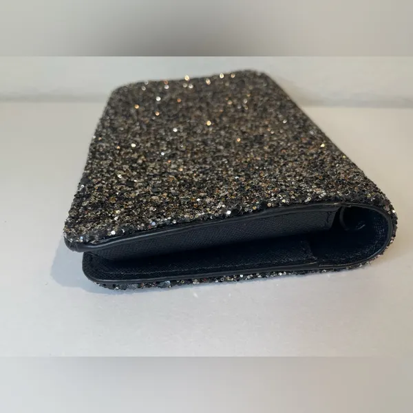 Henry Bendel‎ Sparkling Black Phone Case Wallet - Image 5