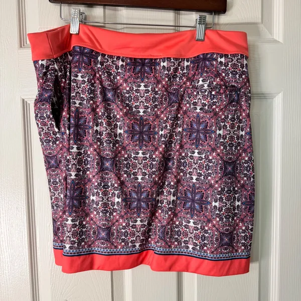 Soho Apparel RG Apparel Skort Coral Print Stretch Athletic Golf Casual XL‎ - Image 9