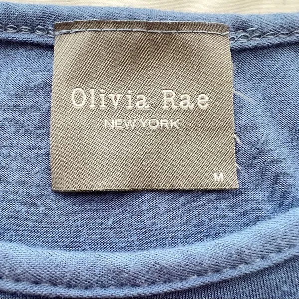 Olivia Rae Blue Flutter Sleeve Tiered Mini Dress - Image 2