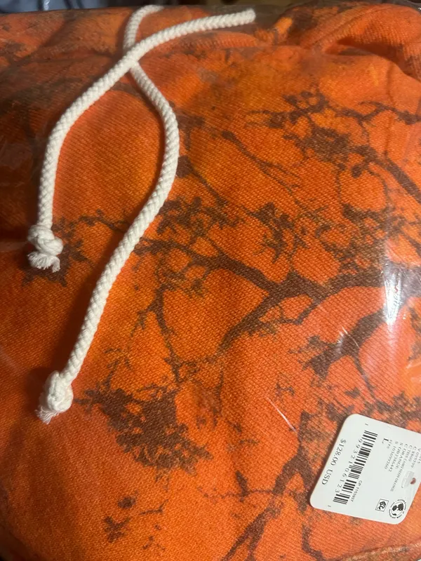 NWT Free People Movement Final Call Printed Hoodie- Tree Camo Neon Orange Contents 70% Cotton, 30% Polyester No refunds returns or cancellations - Image 5