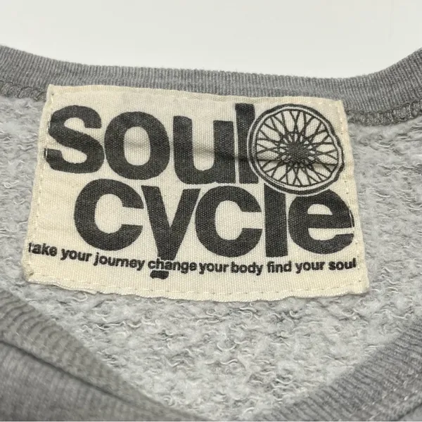 Soul Cycle Womens Size Medium Grey Gray Sweatshirt Long Sleeve‎ Cycling Athletic - Image 3