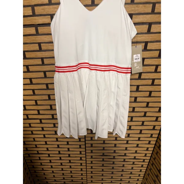 Avia White Pleated Tennis Dress With Built In Shorts Size‎ Medium - Image 4