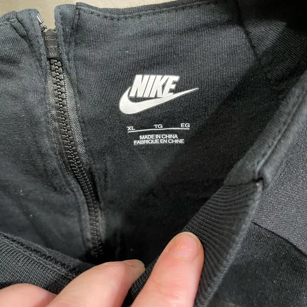 Nike Women’s Sportswear Black Tech Fleece Mesh Crew.‎ Size XL - Image 5