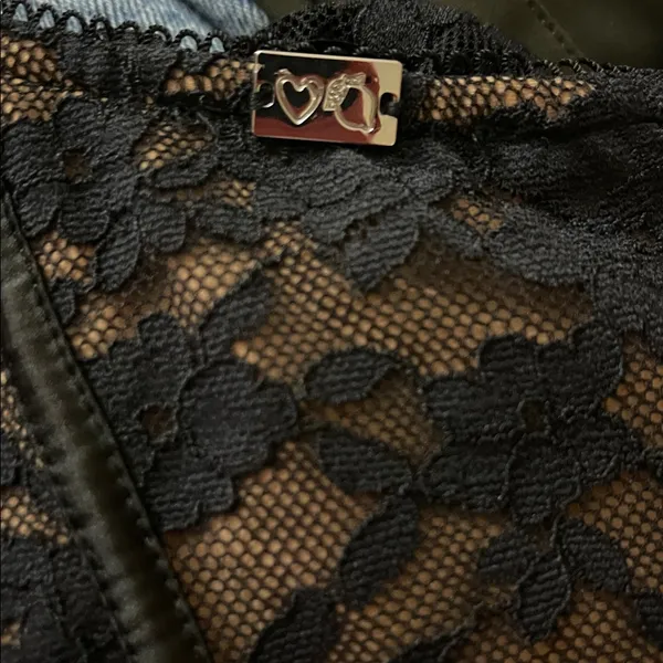 For Love and Lemons Violetta Lace Up Mini Black Lace Dress SMALL - Image 12