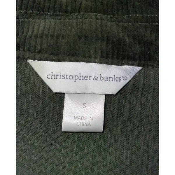 Christopher Banks Jacket Womens S Used Green Corduroy - Image 7