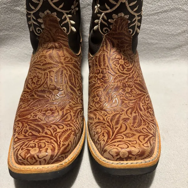 Unbranded Embroidered Square Toe Western Cowboy Boots Ladies 4.5 - Image 3