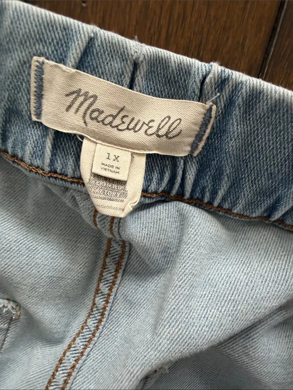 Madewell Pull-On Light Wash Jeans Women’s Size 1X Relaxed Comfortable Denim - Image 3