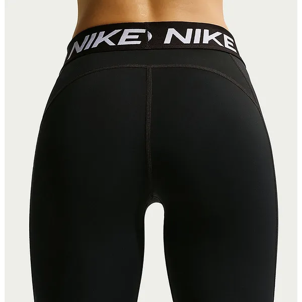 Nike Pro Dri-FIT‎ Womens Black Mid Rise Cropped Leggings CZ9832-010 Size M - Image 2