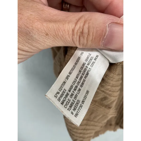 Universal Threads Womens Tank Top Brown Ribbed Button Front Lettuce Hem Size S - Image 4