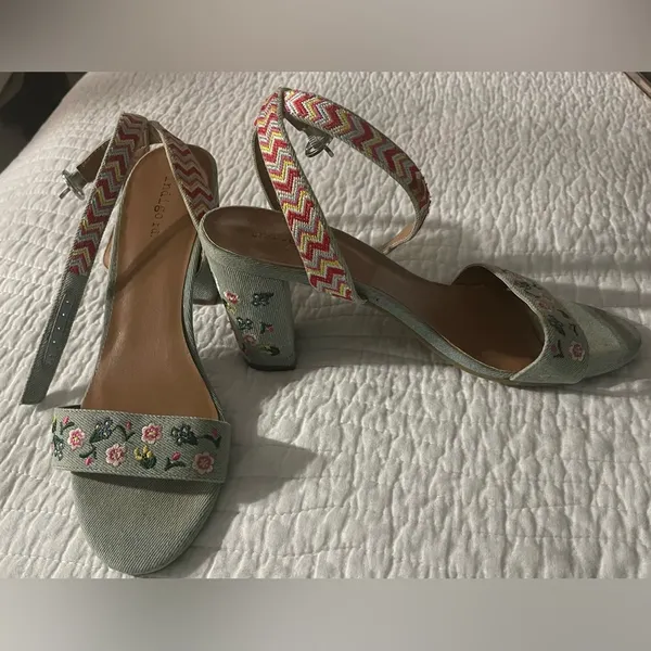 Indigo Rd. Denim Style Floral High Heel - Image 2