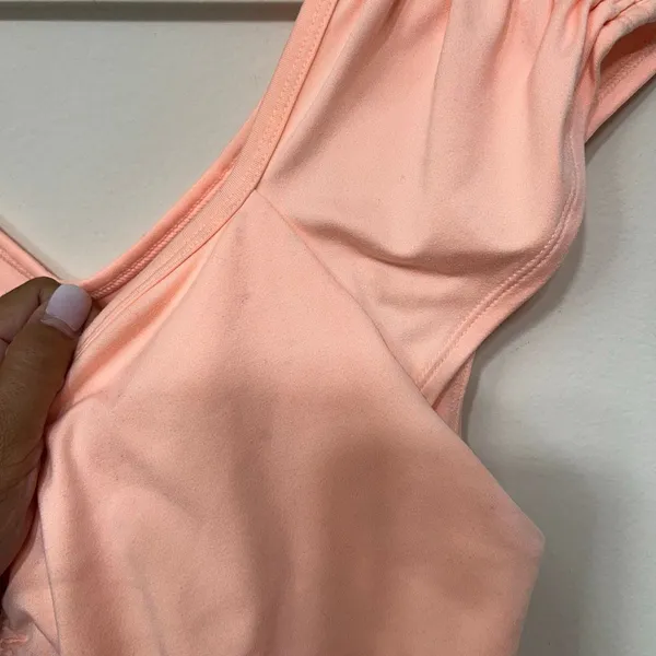 Free People Movement Orange V Neck Breathe Deeper Top XL Women - Image 4