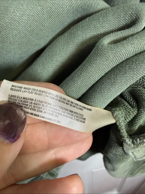 Daily Practice by Anthropologie Twist-Collar Hoodie in Sage Green W2487 Sz XS - Image 8