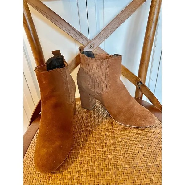 Steve Madden Gasto rust suede square toe booties size 10 - Image 8