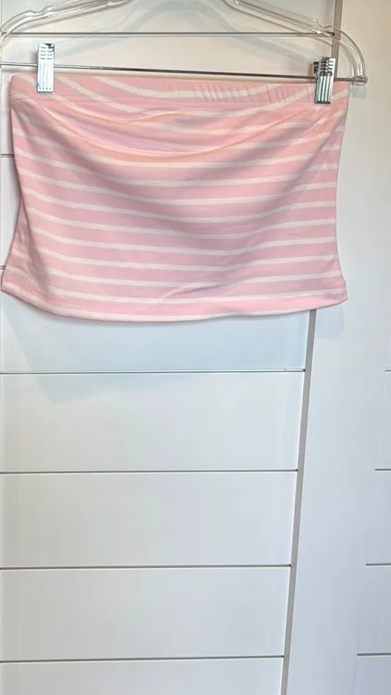 2 piece strapless pants set Pink Size L - Image 3