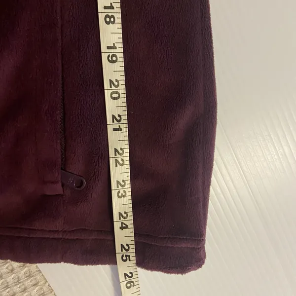 COLUMBIA Womens‎ Benton Springs Full Zip Fleece Jacket Burgundy Size S Small - Image 9