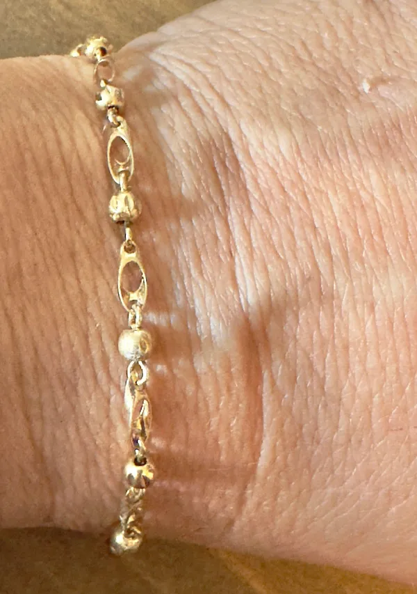 Vintage Ball And Link Chain Bracelet - Image 2