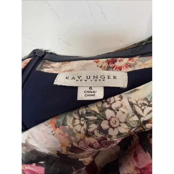 Kay Unger Sophia Floral Walk Through Jumpsuit Gown Size 6 NWT - Image 4