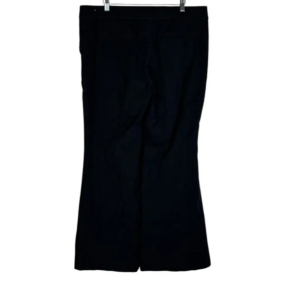 Loft Flare Dress Pants Solid Black Mid Rise Career Professional Work Size 16 - Image 5