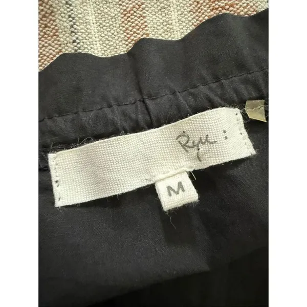 Rye Black Goth Whimsigoth Cottagecore Peasant Blouse Cotton M Black Size M - Image 9