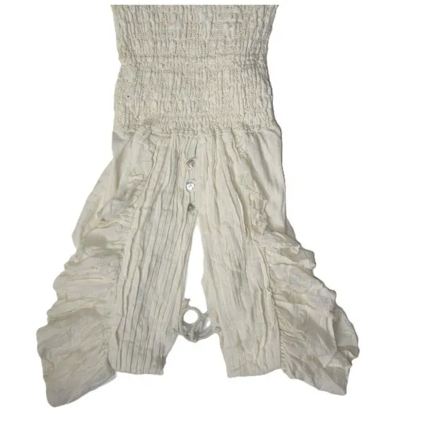 NWT Jen's Pirate Booty Purple Rain Maxi in Natural Ivory V-neck Tiered Dress M - Image 7