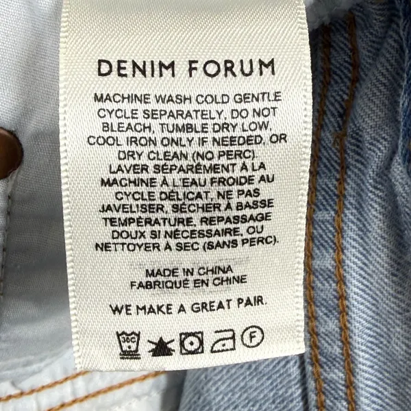 Denim Forum The 90s Mid-Rise Cargo Mini‎ Skirt Light Wash Blue Cotton Size 23 - Image 6