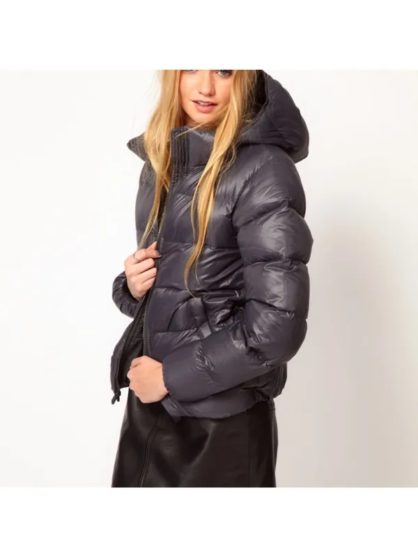 Nike Anthem 700 Down Puffer Jacket Dark Gray Grey Women’s Size M Hooded - Image 2