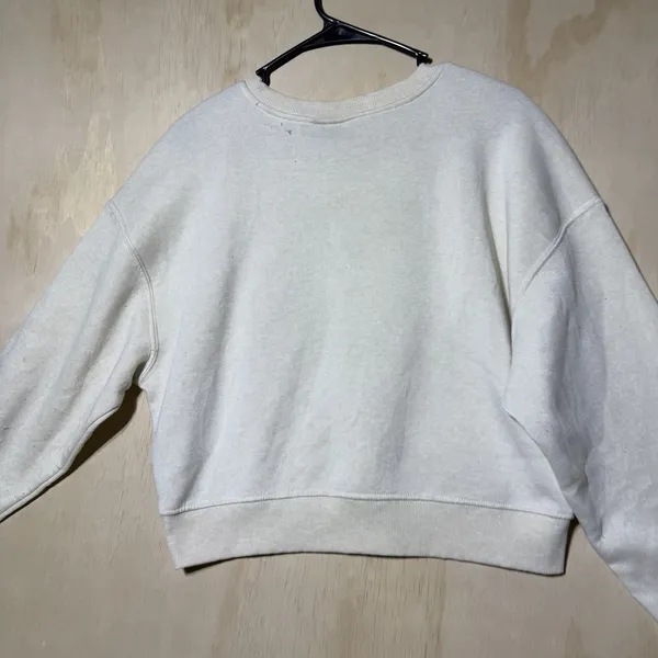 Collegiate Outfitters Jolie & Joy Women XL Cropped Sweatshirt Cream Green 24 Varsity Collegiate - Image 9