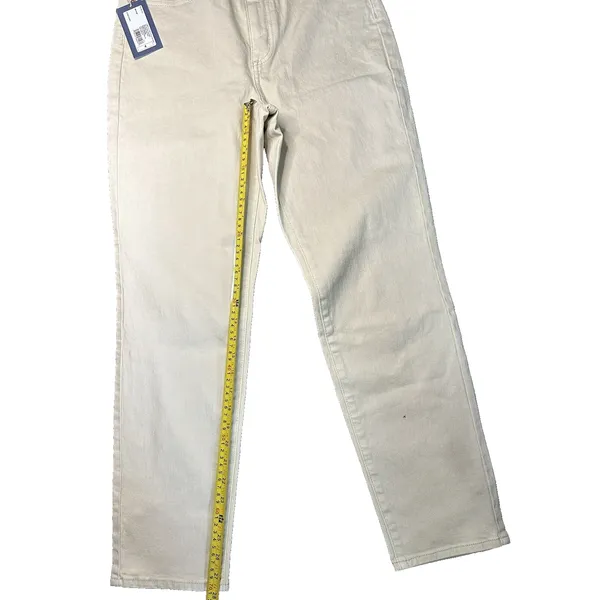 Women's High-Rise‎ 90's Vintage Straight Jeans - Universal Thread Beige SZ 4R - Image 4