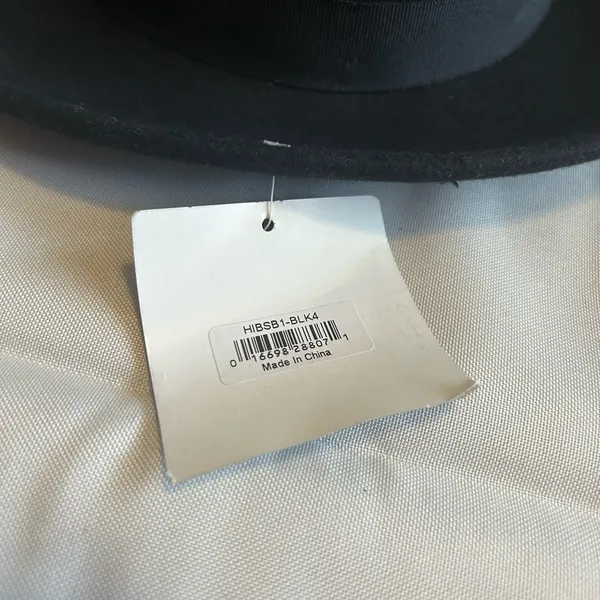 NWT Hats in the Belfry Belfry Bartolo Black Merino Wool Felt Fedora Hat Size XL - Image 5