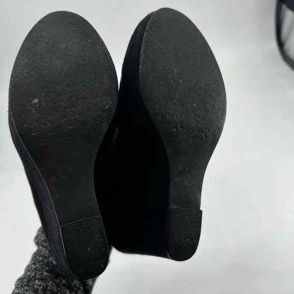 Kelsi Dagger black wilma foldover platform wedge slip on booties comfort size 9 - Image 7