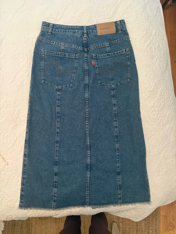 Farm Rio Denim Midi Skirt - Image 2