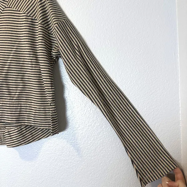 Free People Intimately Size-XS/T Lounge Top Seeing Stripes Cropped Slouch Henley - Image 7