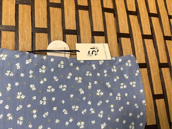Sincerely Jules Blue Floral Strapless Reversible Top Size Medium Size L - Image 3