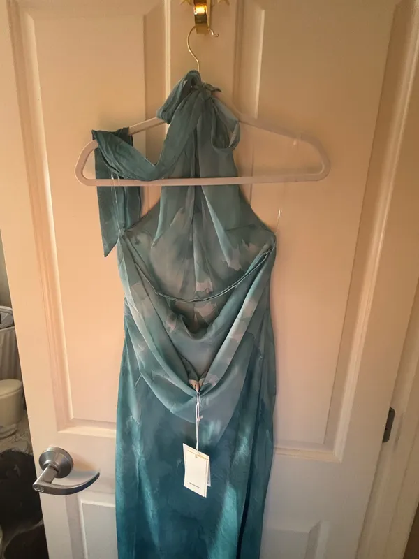 Peppermayo Cowl Neck Maxi Dress Green Tie Dye - Image 4