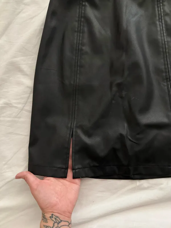 Black Pleather Skirt - Image 2
